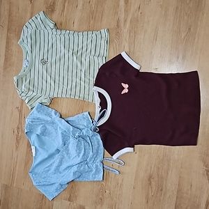 3 size medium crop tops